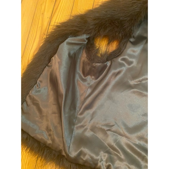 Willi Smith Faux Fur Vest Size M Brown Mob Wife Glam Goth Whimsigoth - Picture 4 of 6